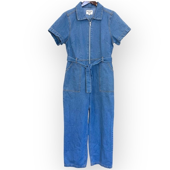 Velvet Heart denim jumpsuit, 100% Cotton, short sleeve size L - Picture 3 of 16